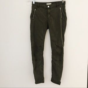 ZARA Olive Green Skinny Jeans